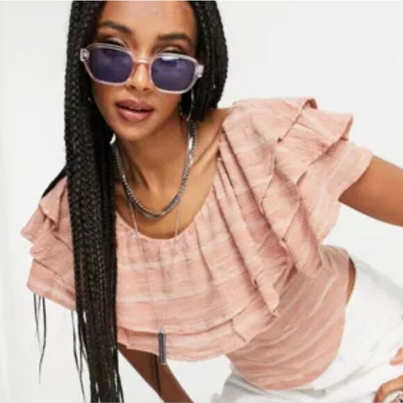 NWT Free People Heirloom Ruffle Blouse - Picture 10 of 10